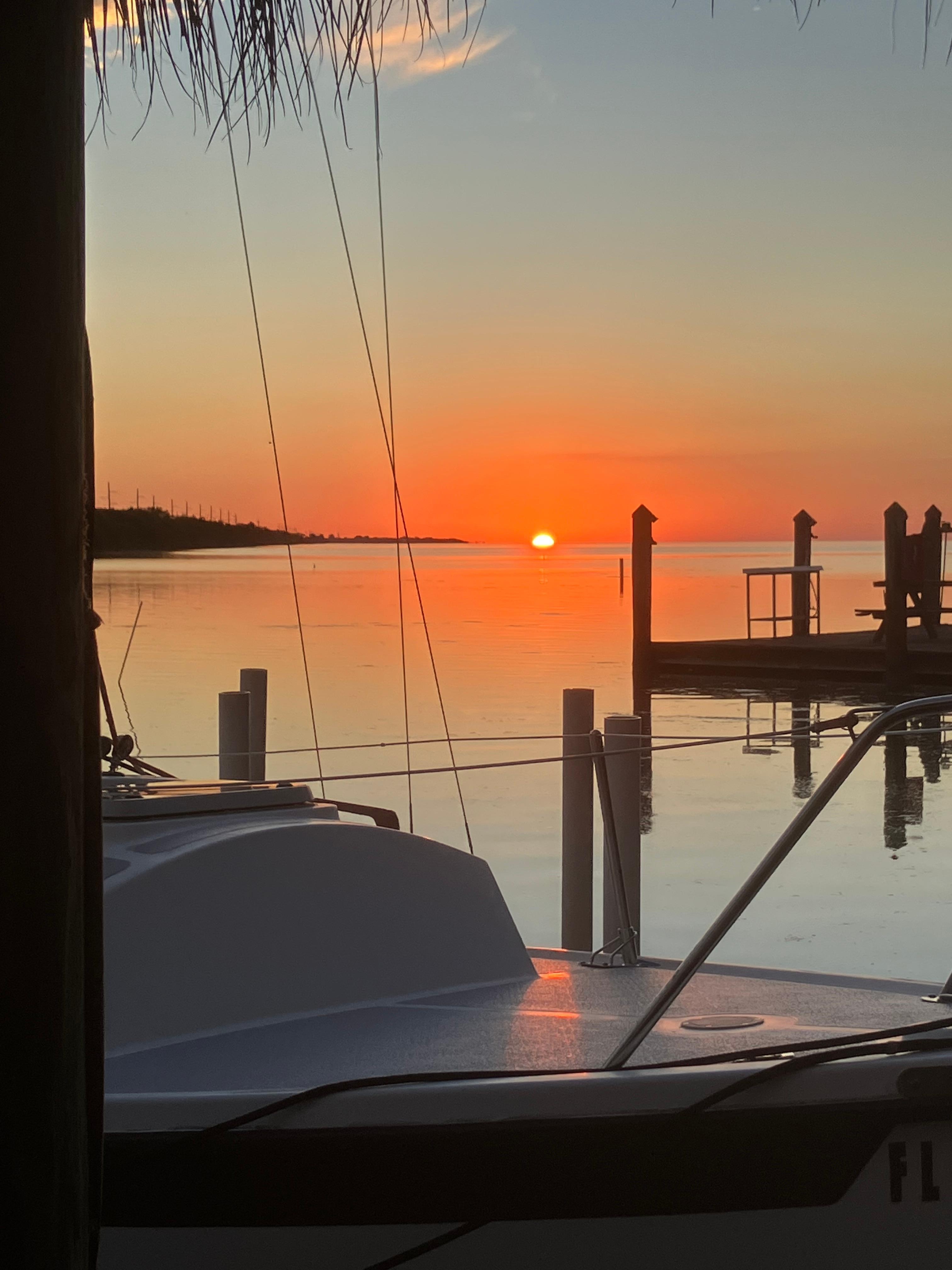 Sunset from the dock. 