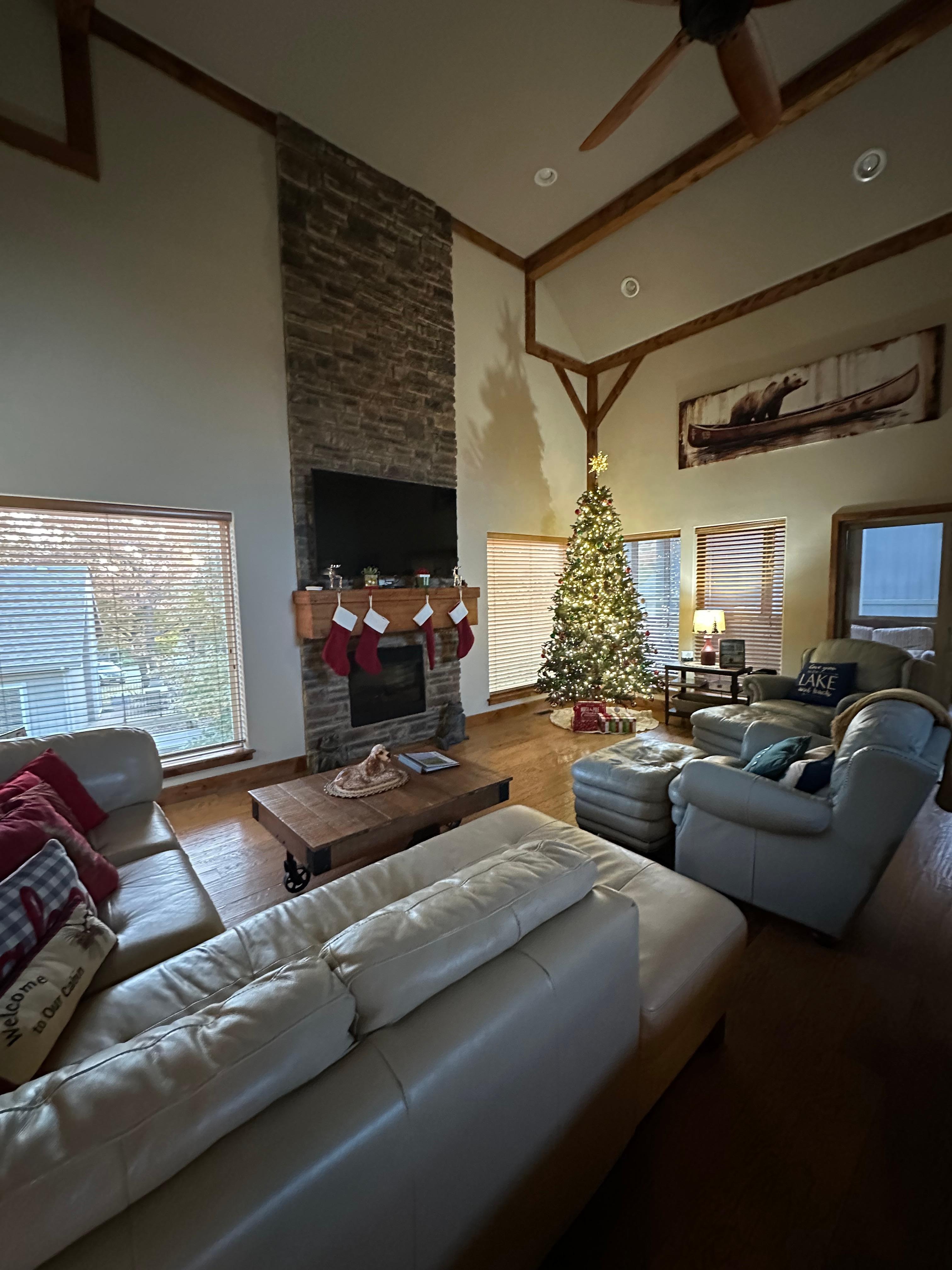 Loved the Christmas tree already being up! Made it even more cozy!!