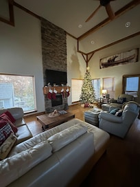 Loved the Christmas tree already being up! Made it even more cozy!!