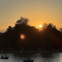 Sunset from monument in Retiro Park!