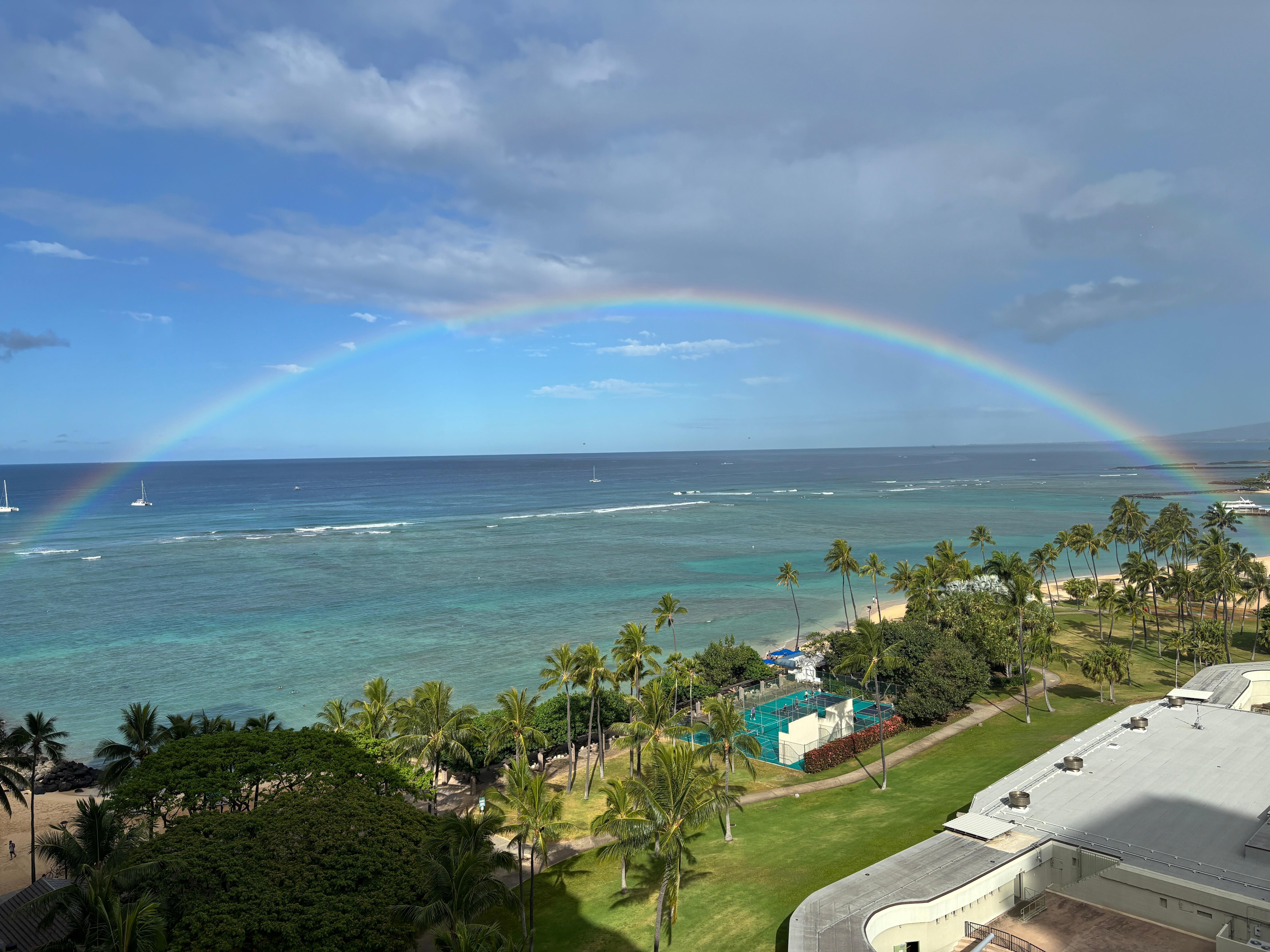 ラナイから見えたレインボー🌈がとても綺麗でした