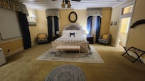 Looking into the room from private entrance