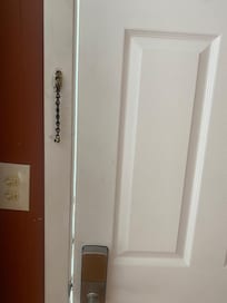 Unable to securely lock the door at night.