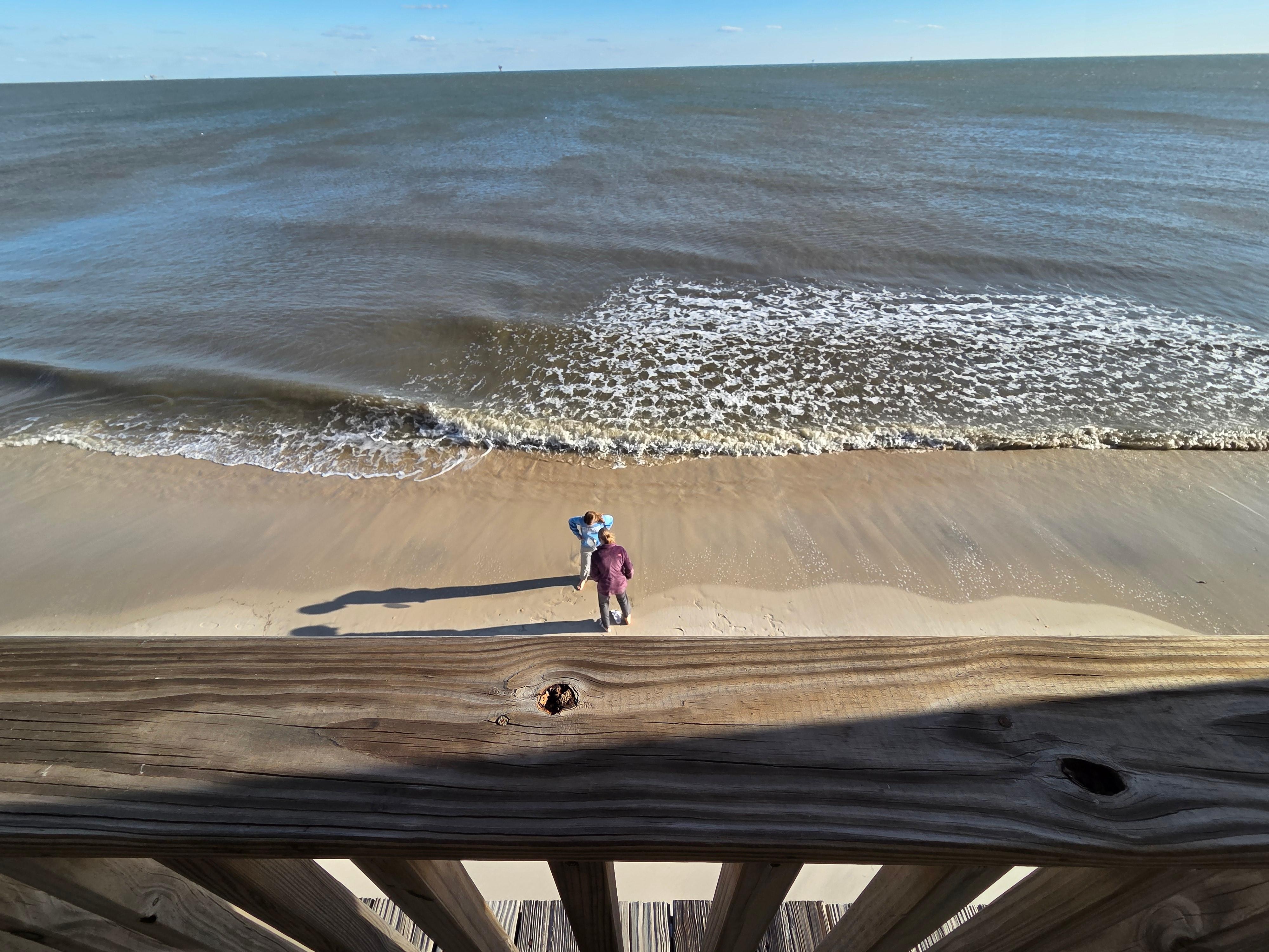 View from the deck - plenty of beach space