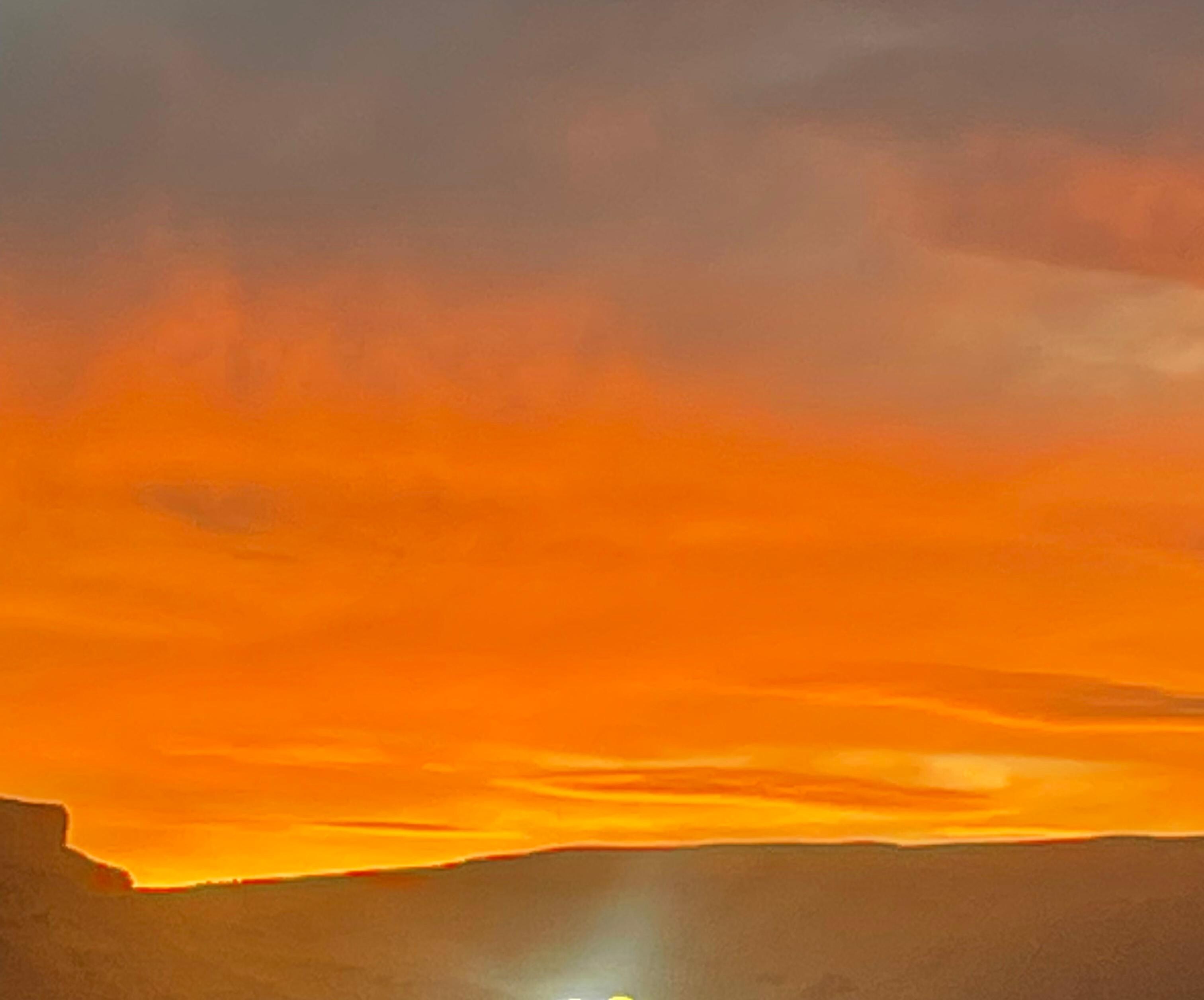 The sunset from our window. 