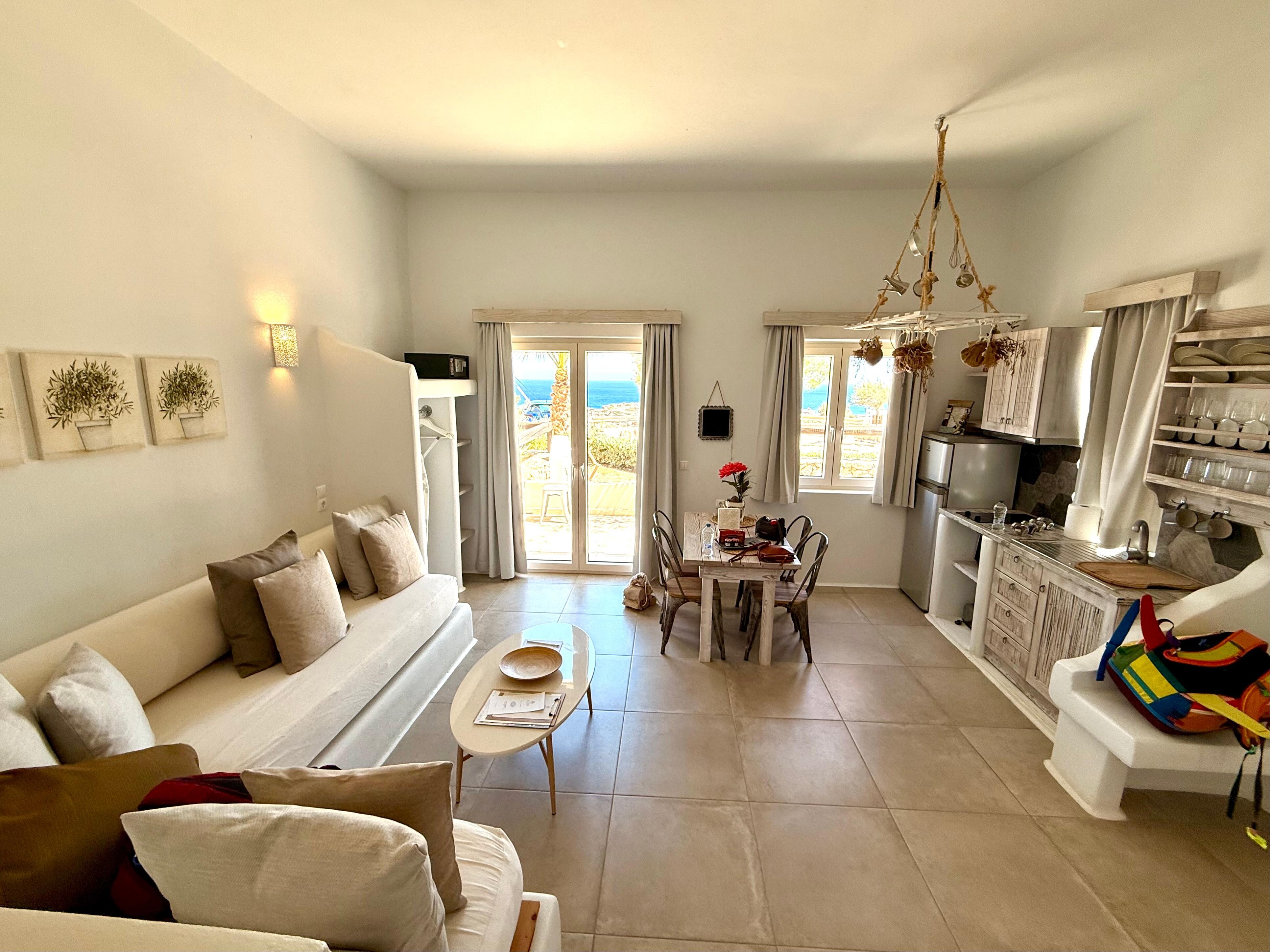 View of suite living area and kitchen