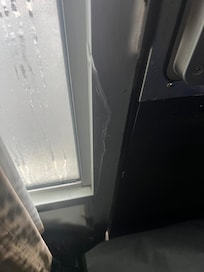 Literal ice that formed on Door sill because of no heat