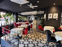 The breakfast area