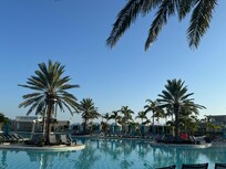Beautiful views from the pools. Several swimming options with multiple pools.