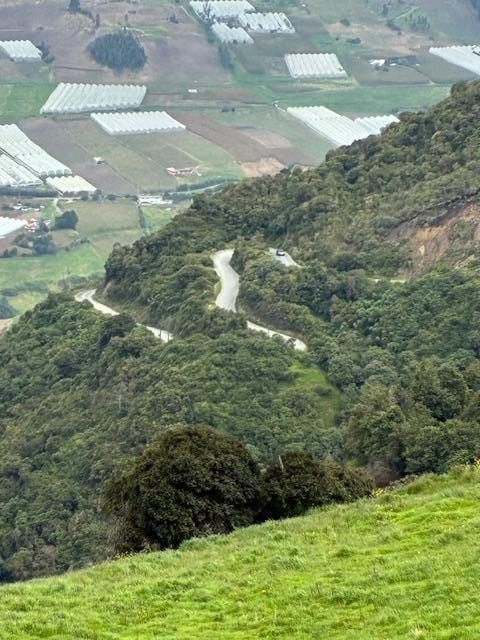 The winding mountain road to get to El Cedro