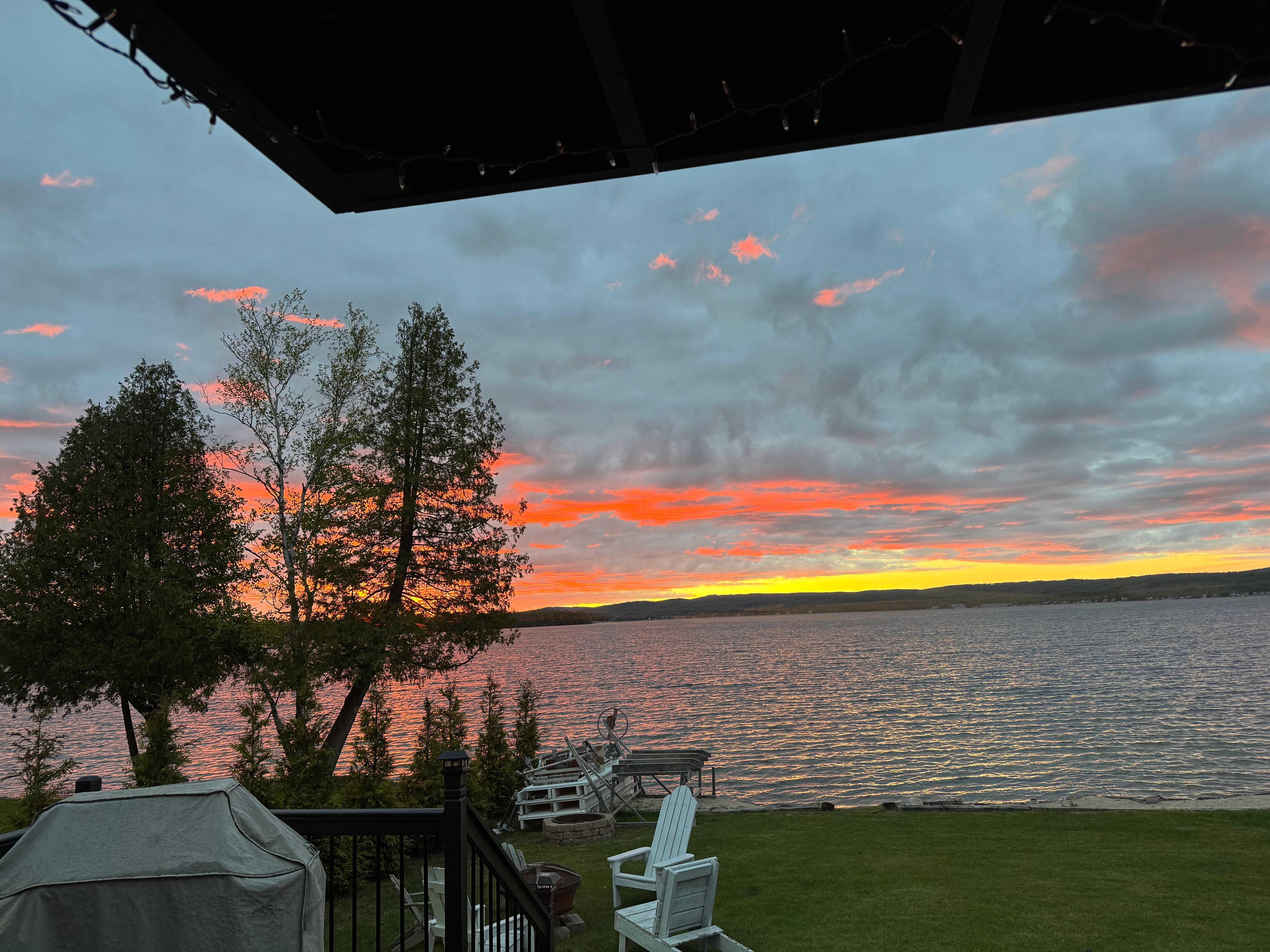 View of the sunset from the house