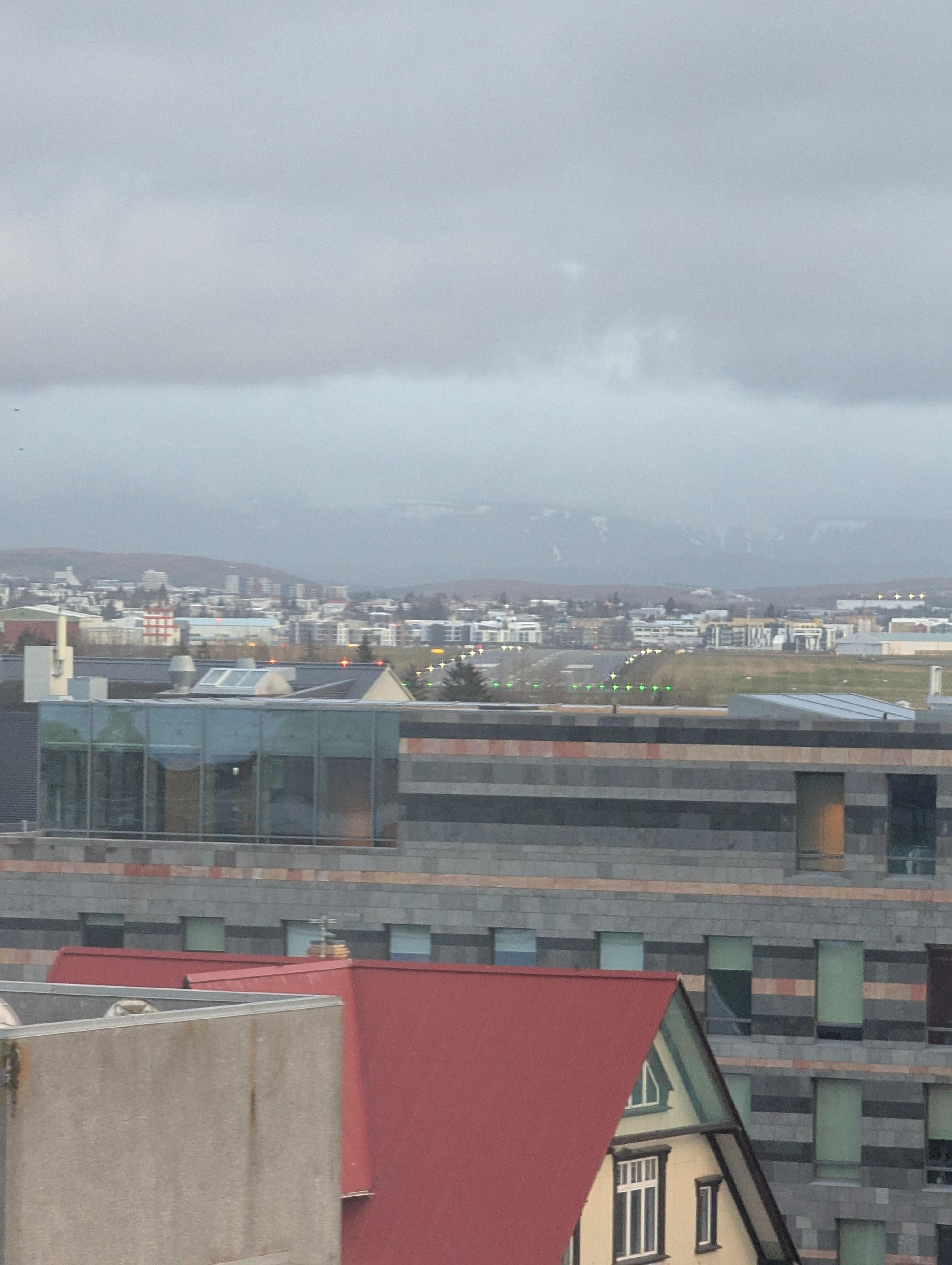 View of Reykjavik from the room 