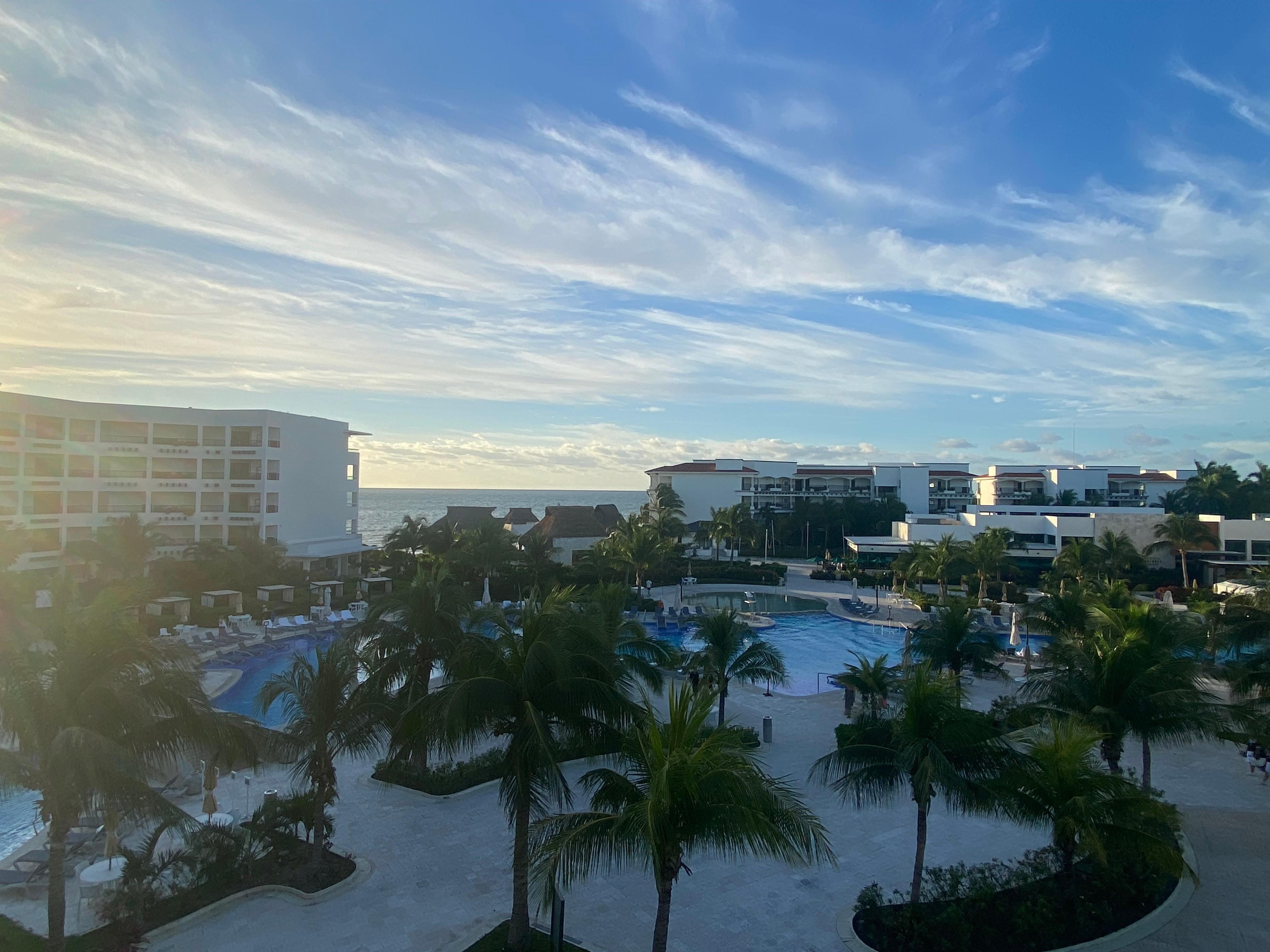 View from our junior suite, we did not specify or request ocean view but we did have one while also being able to overlook the main pool area