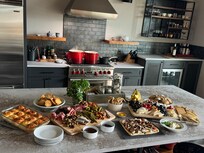 This is what this incredible kitchen looks like. I shopped at the local grocery stores and created a magnificent charcuterie for my family
