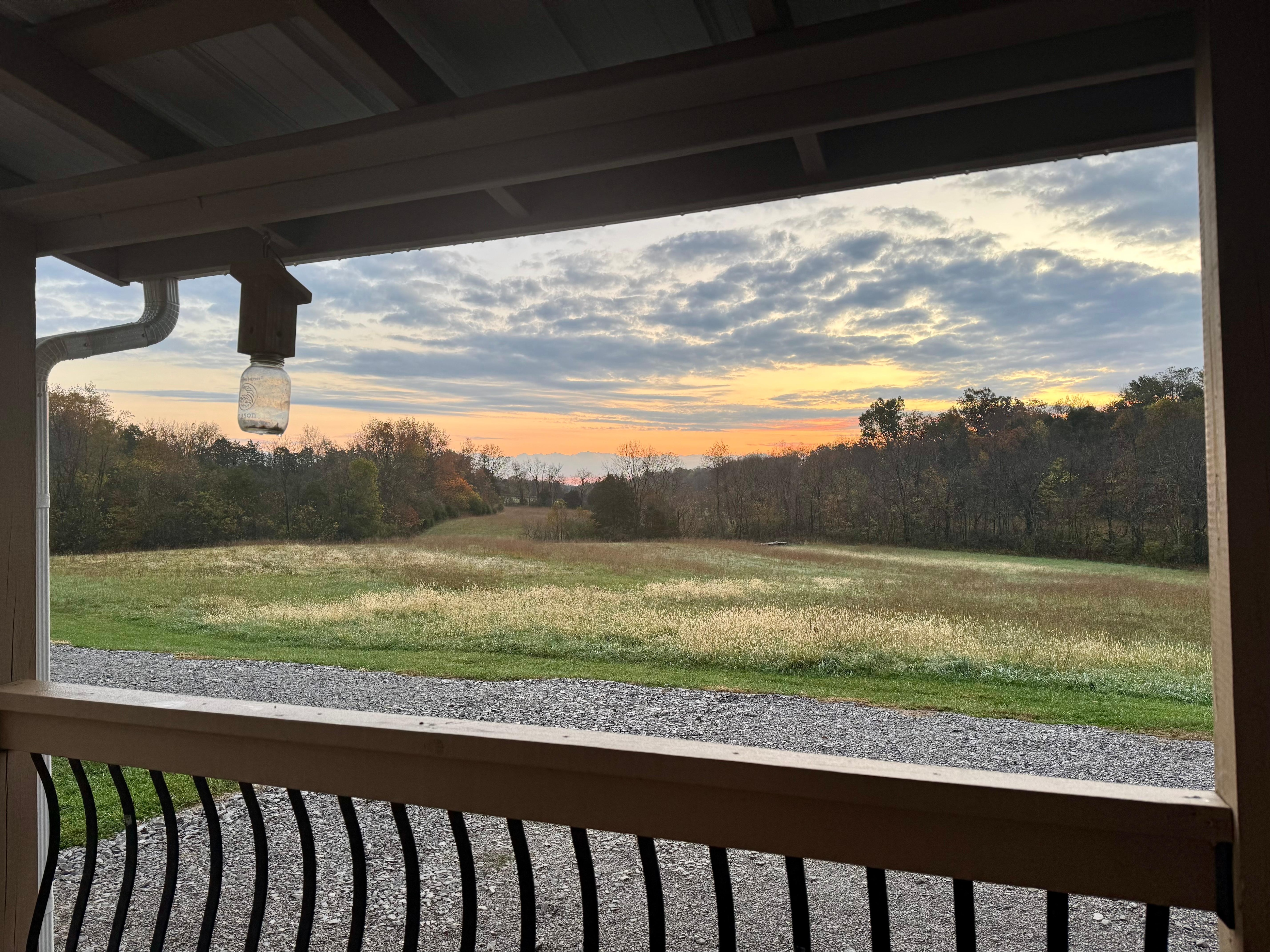 Sunrise from the porch