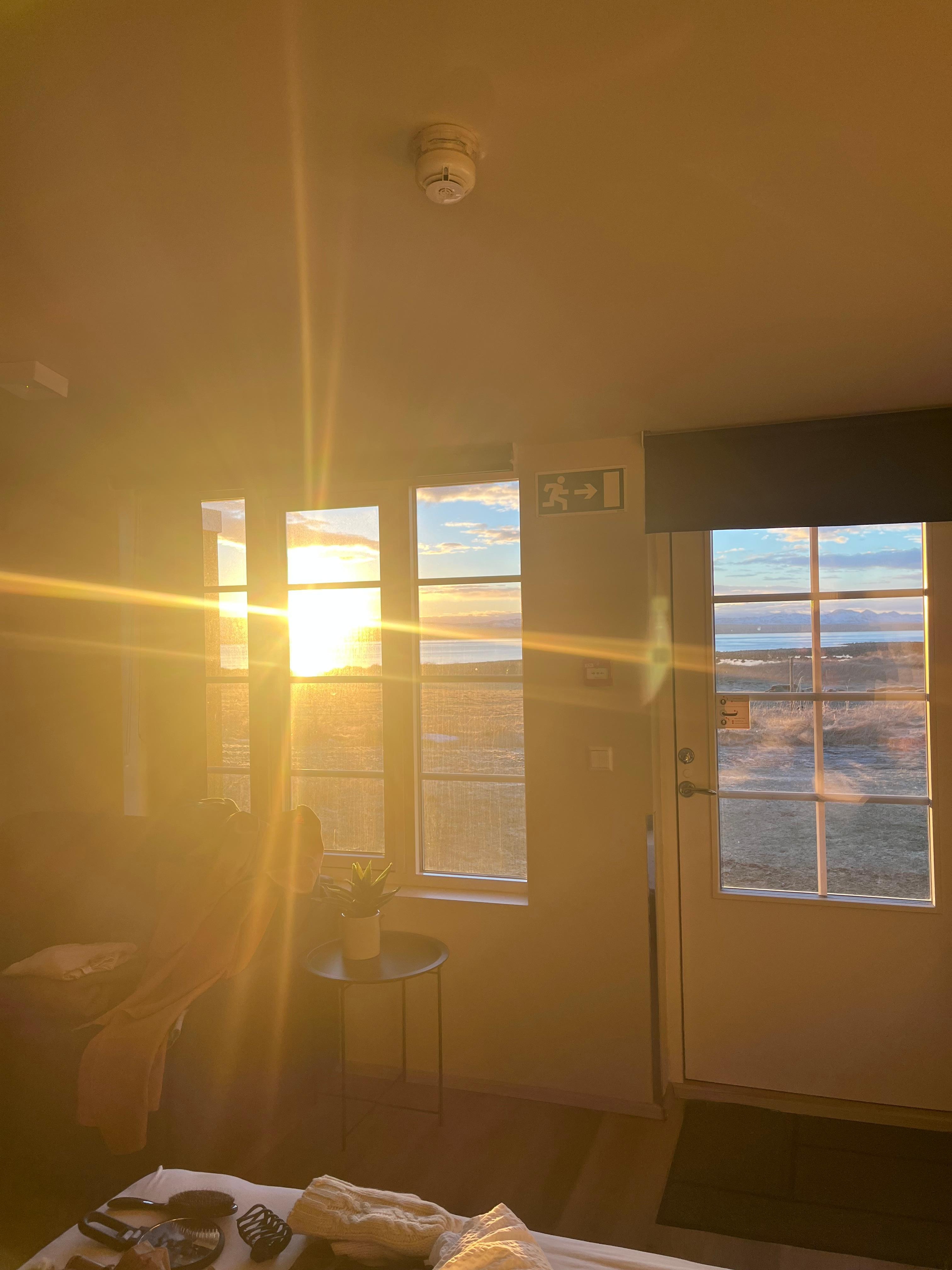 The sunshine that filled our room in the morning