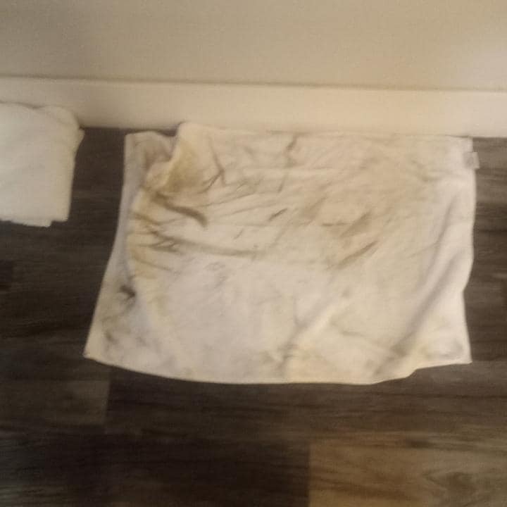 This was a quick wipe of the dirty floor