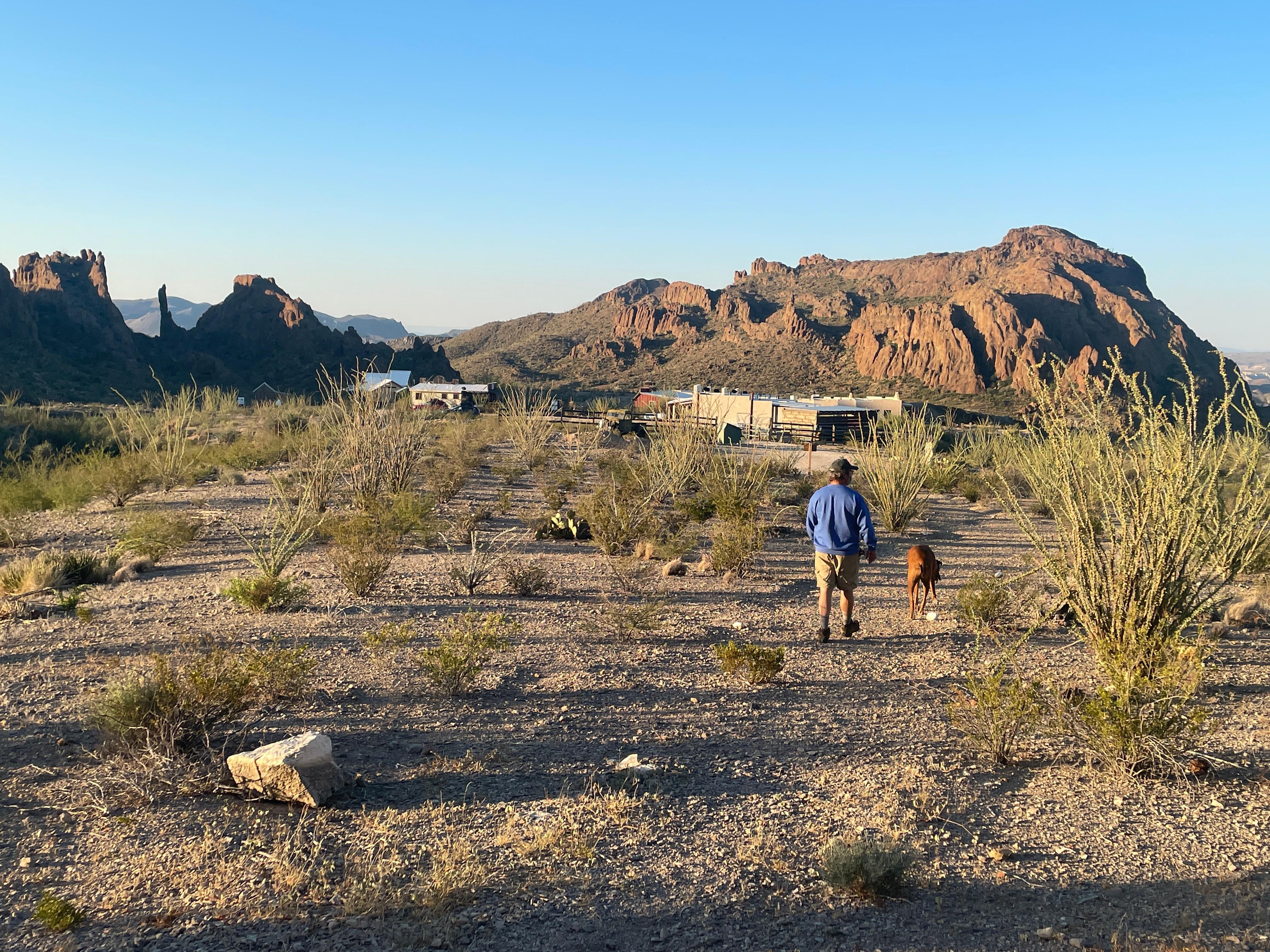 Hubby & Maggie exploring