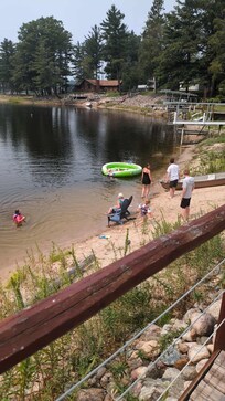 Lake and beach enjoyment. Perfect weather