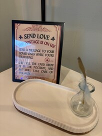 Cute set up by the coffee bar