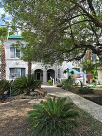 Front of the building.