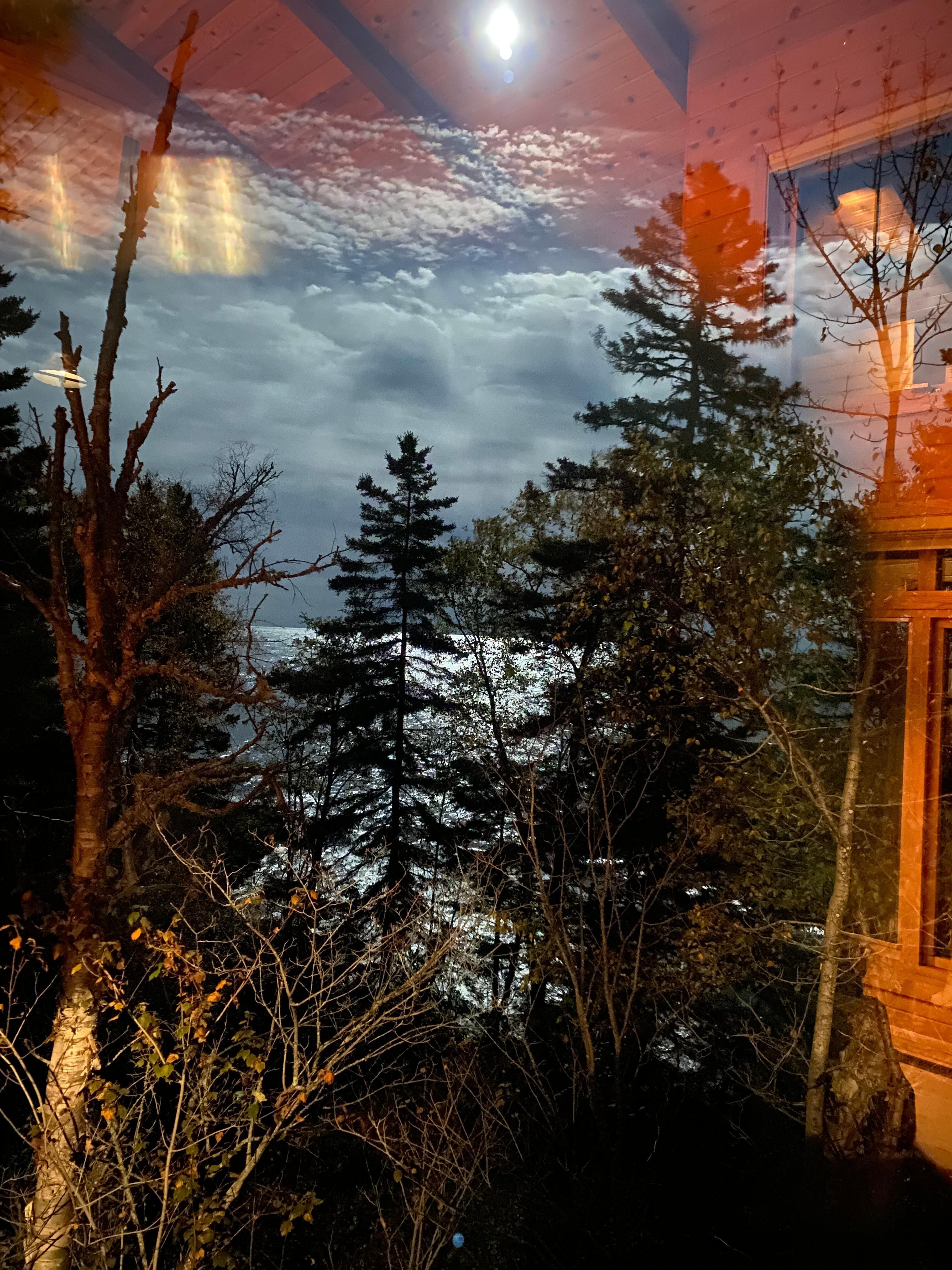 View of Super Moon from living room