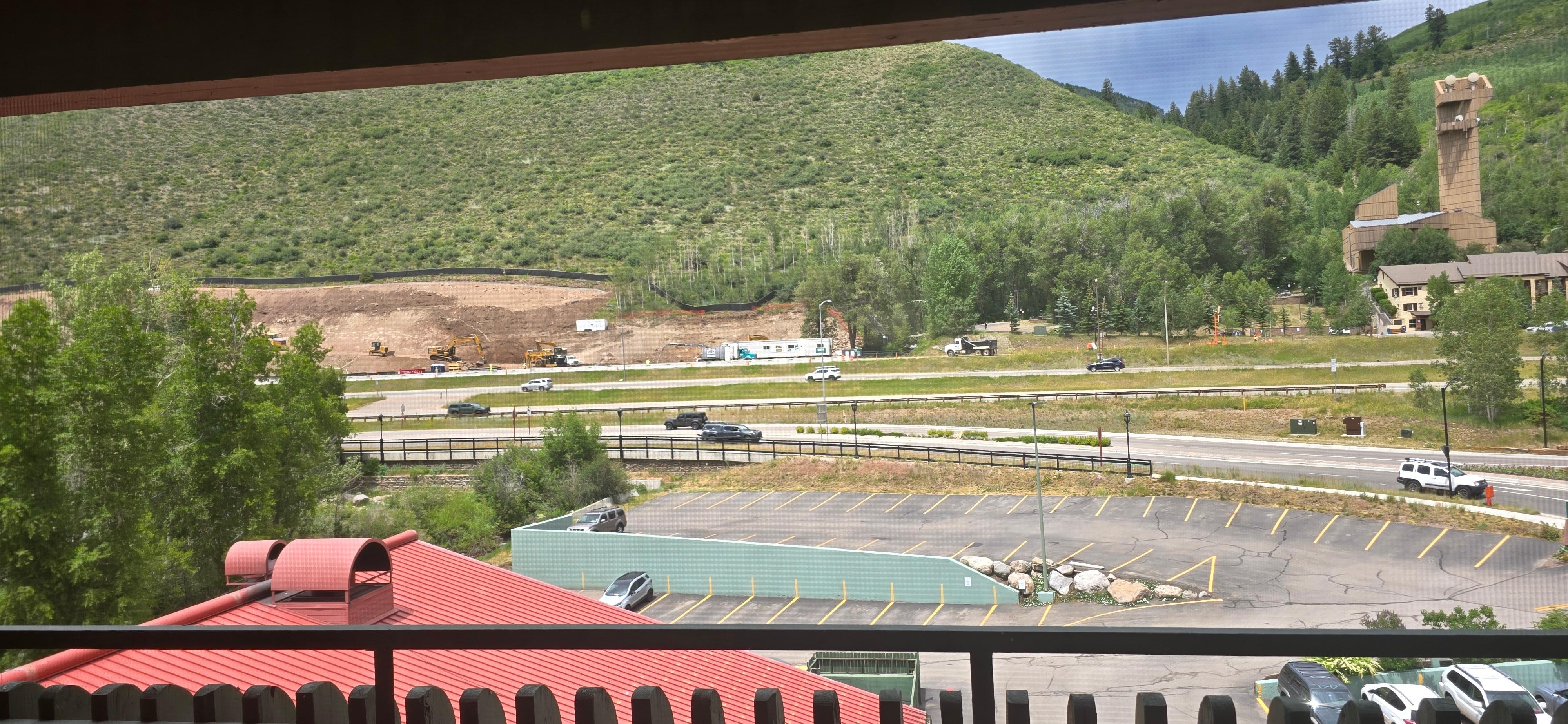 "Valley View" from balcony- no view at all