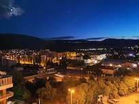 L'Aquila by night dal balcone della mia stanza