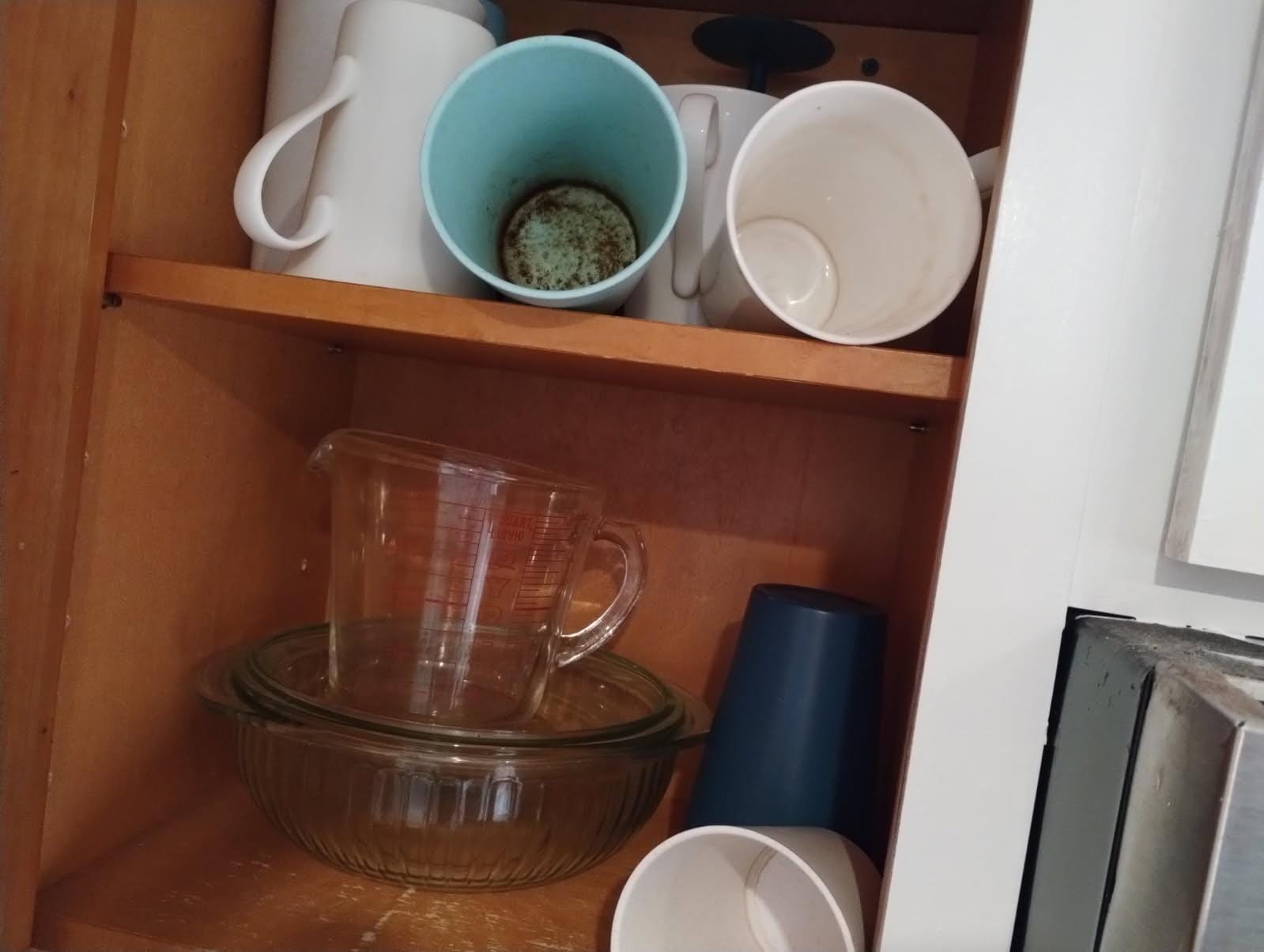 Dirty dishes and no dish soap