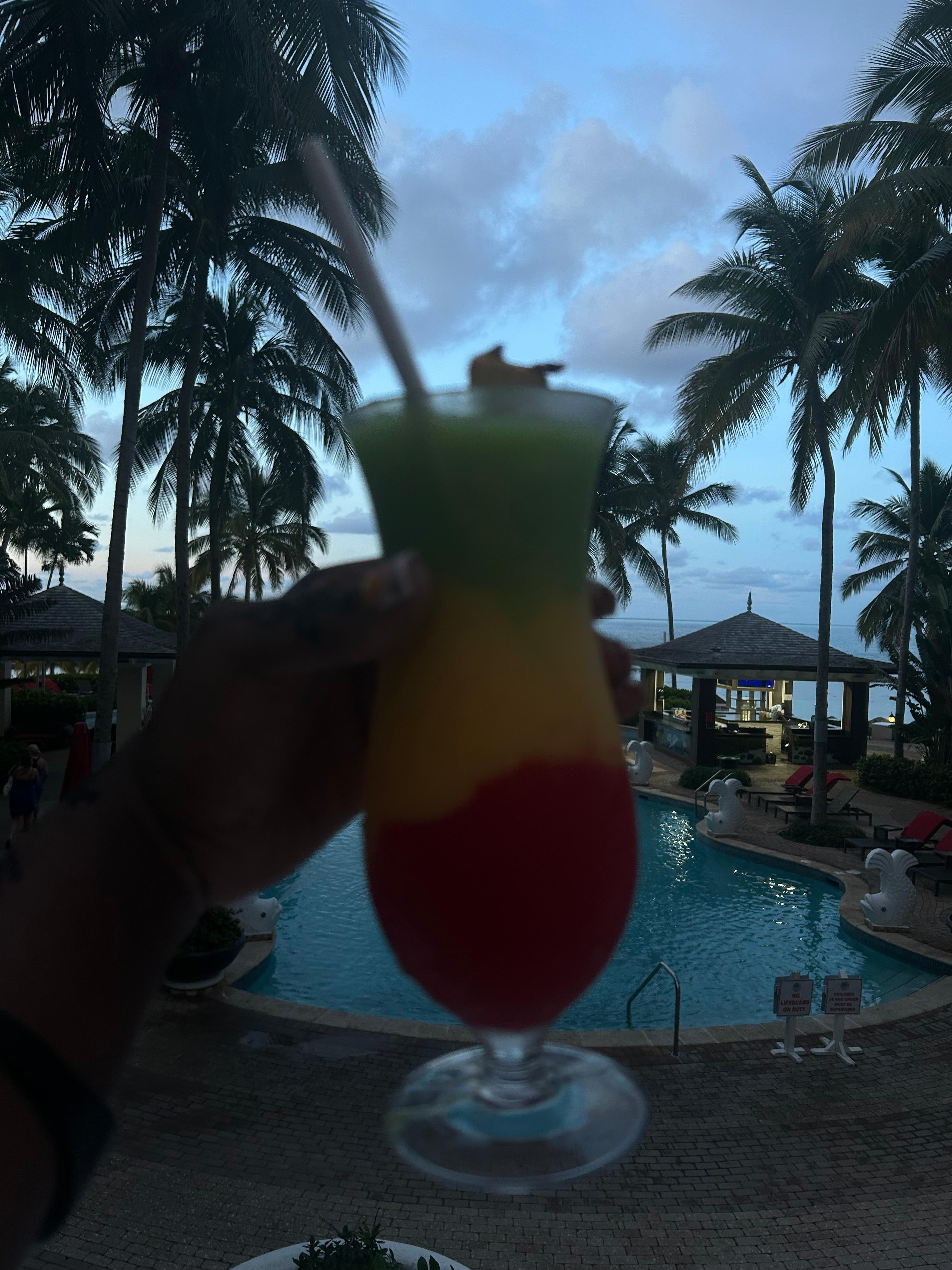 Poolside drinks 