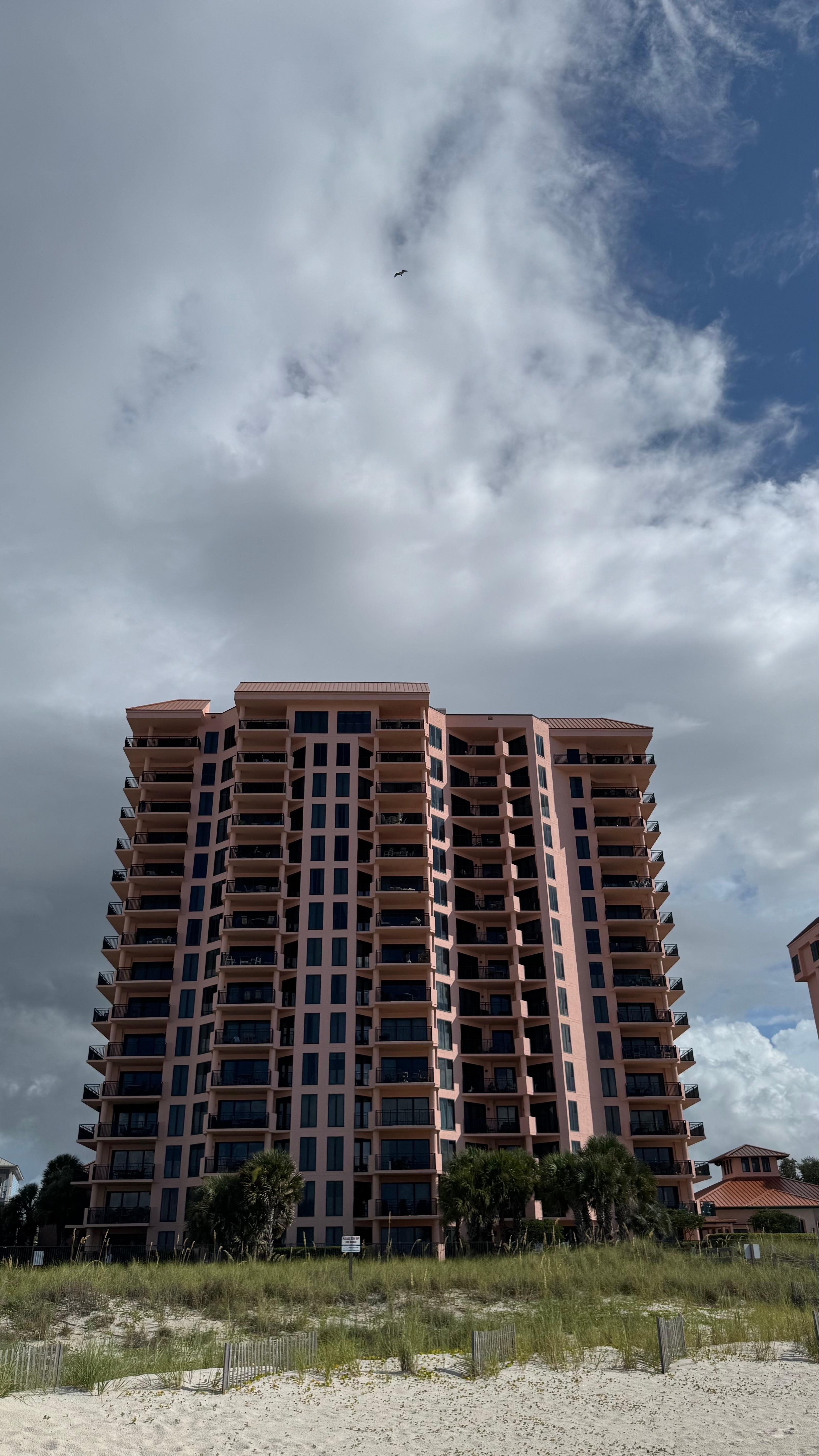 A view of the property from the beach 