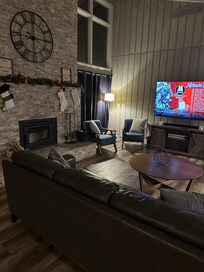 Fireplace TV area