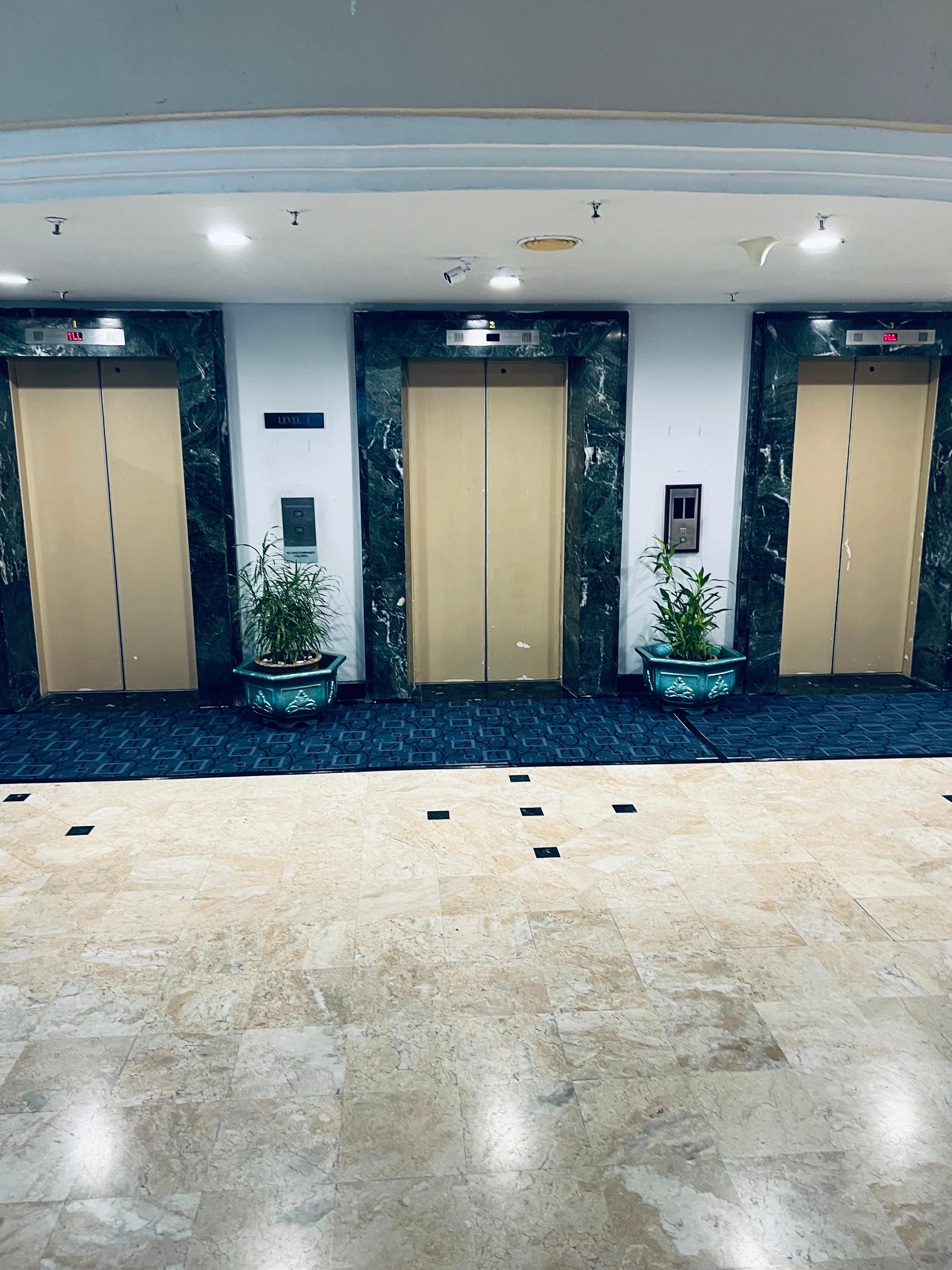 Elevators are slow when busy 