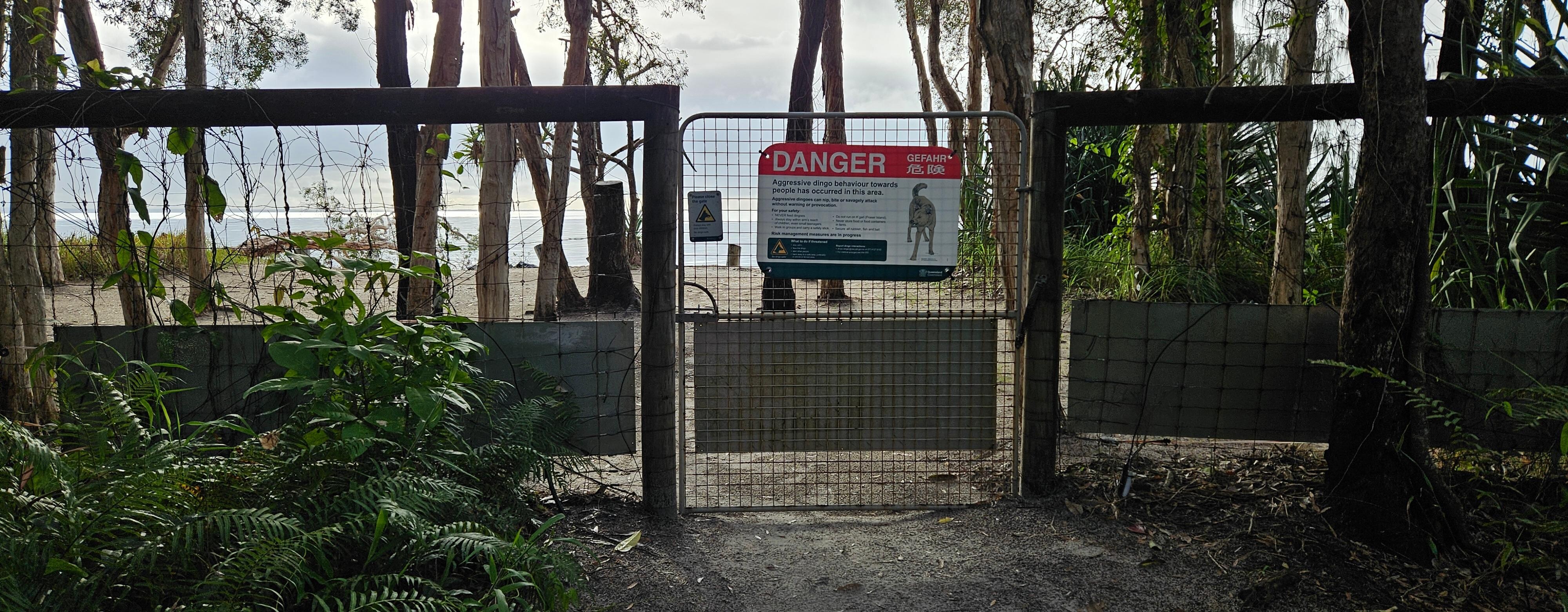 Dingo gate leading to the beach down from the house
