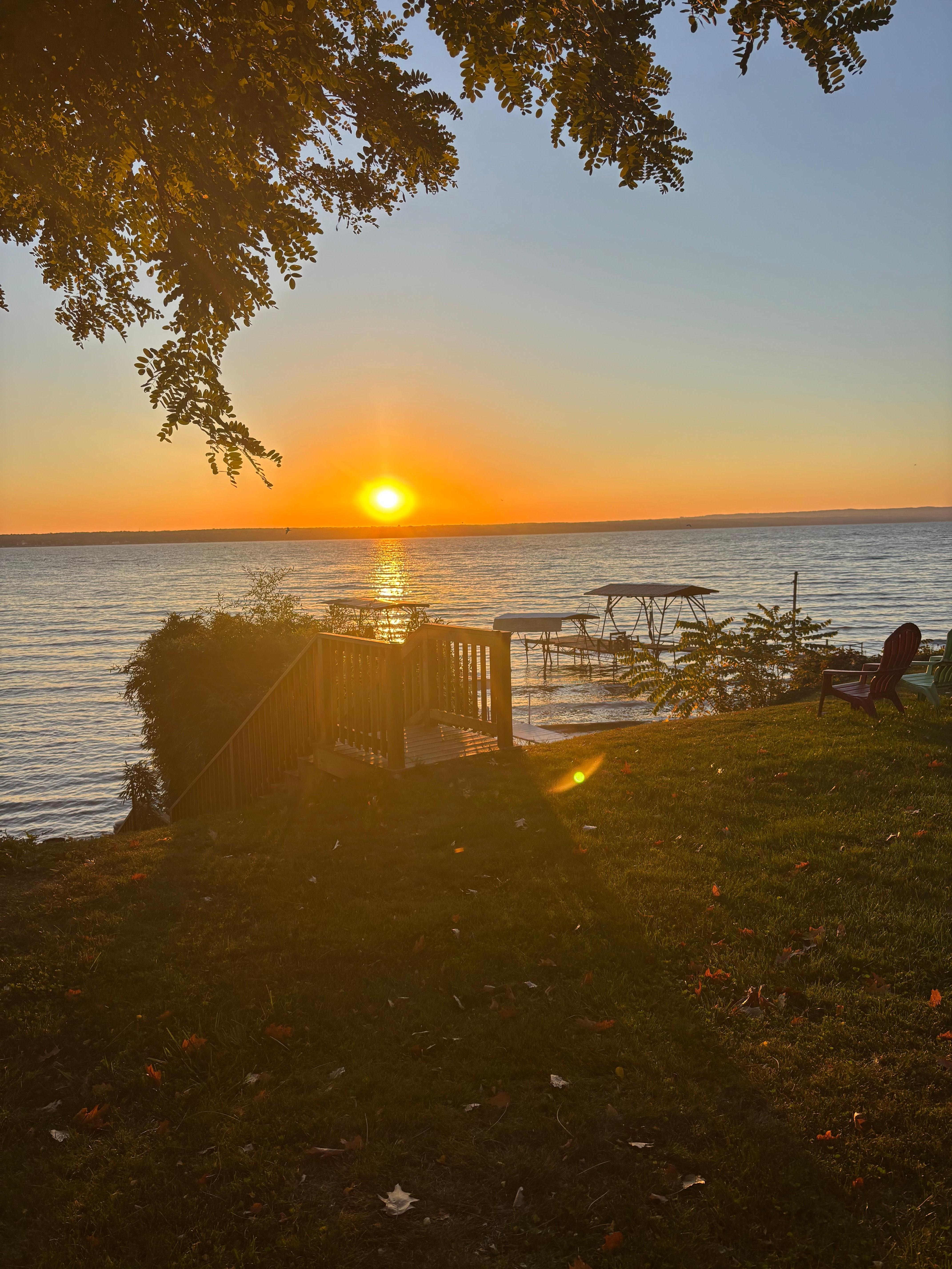 Sunrise on the lake.