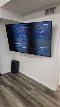 TV with stripes through screen