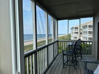 Coffee every morning on the screened porch