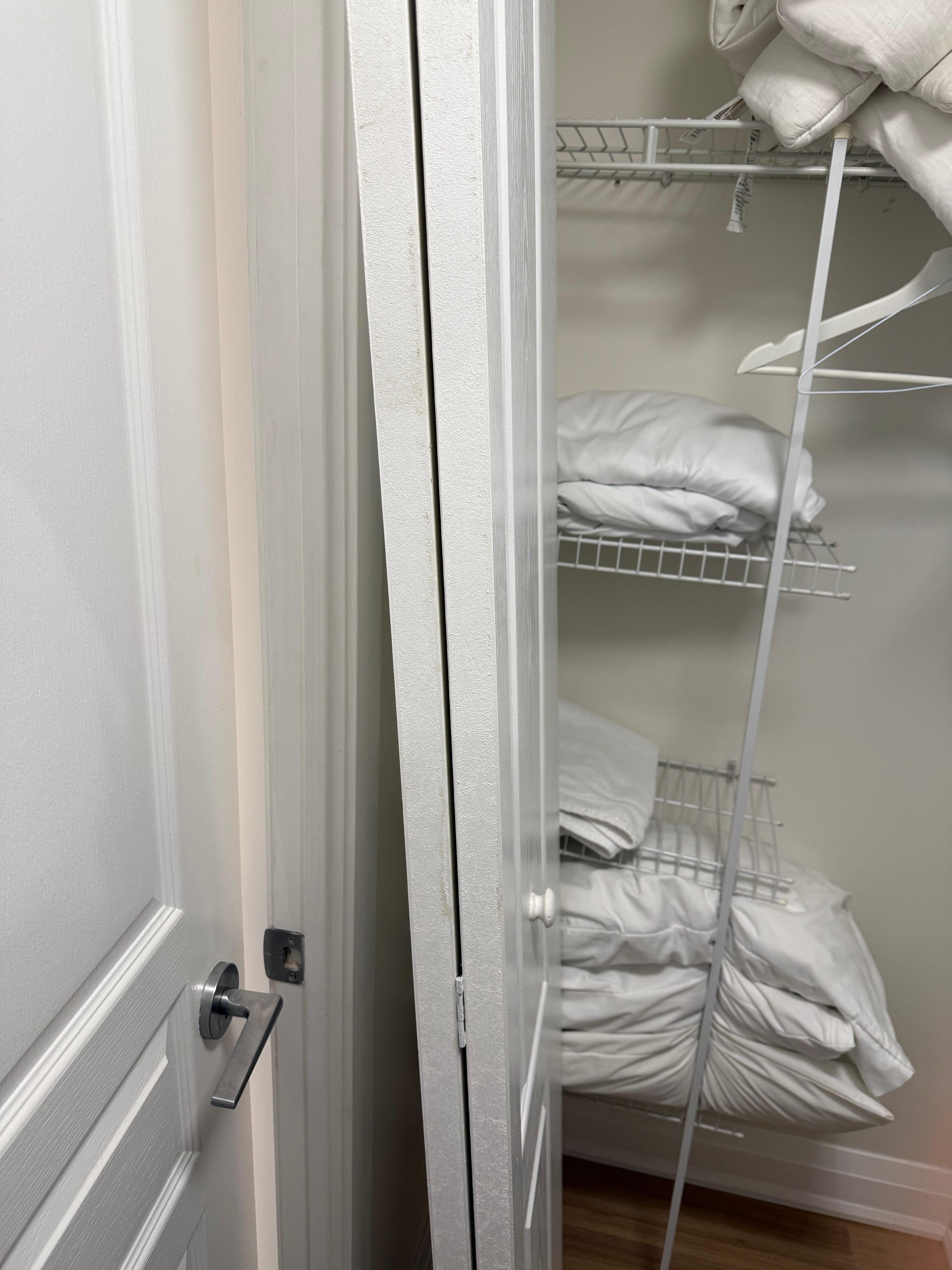 Closet door is broken, 