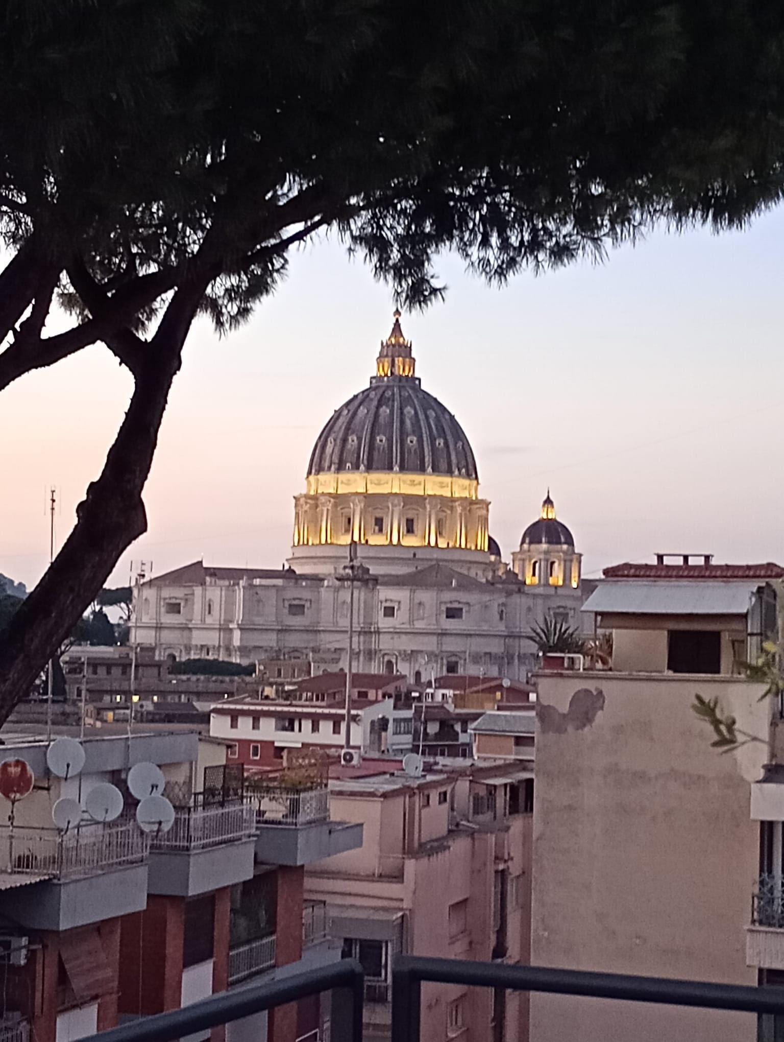 View from roof top breakfast room and evening bar
