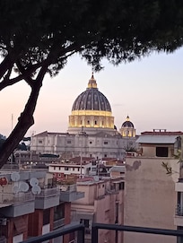 View from roof top breakfast room and evening bar