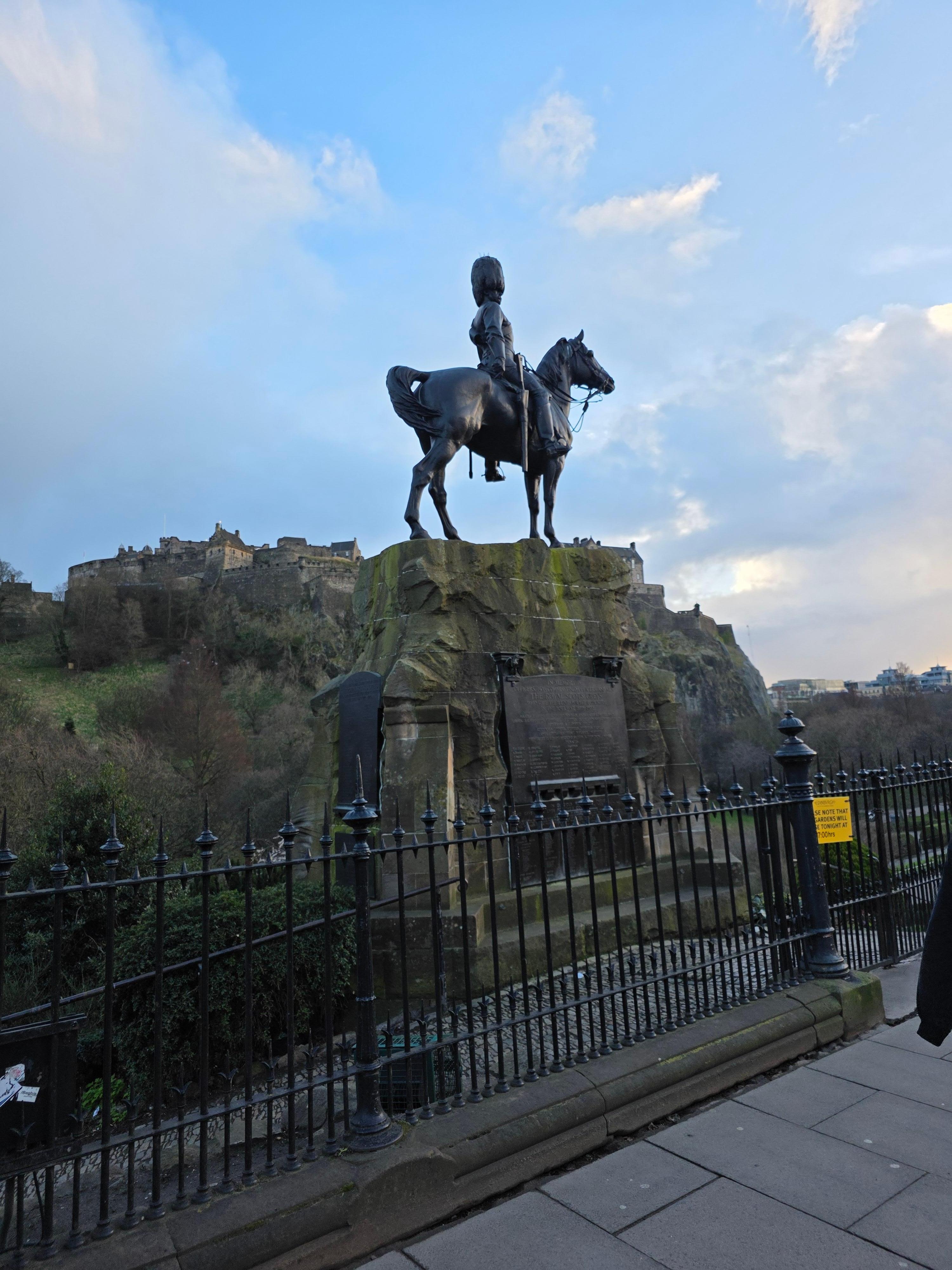 Castle is 15-20 minute walk away