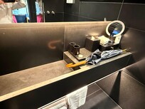 counter space at bathroom