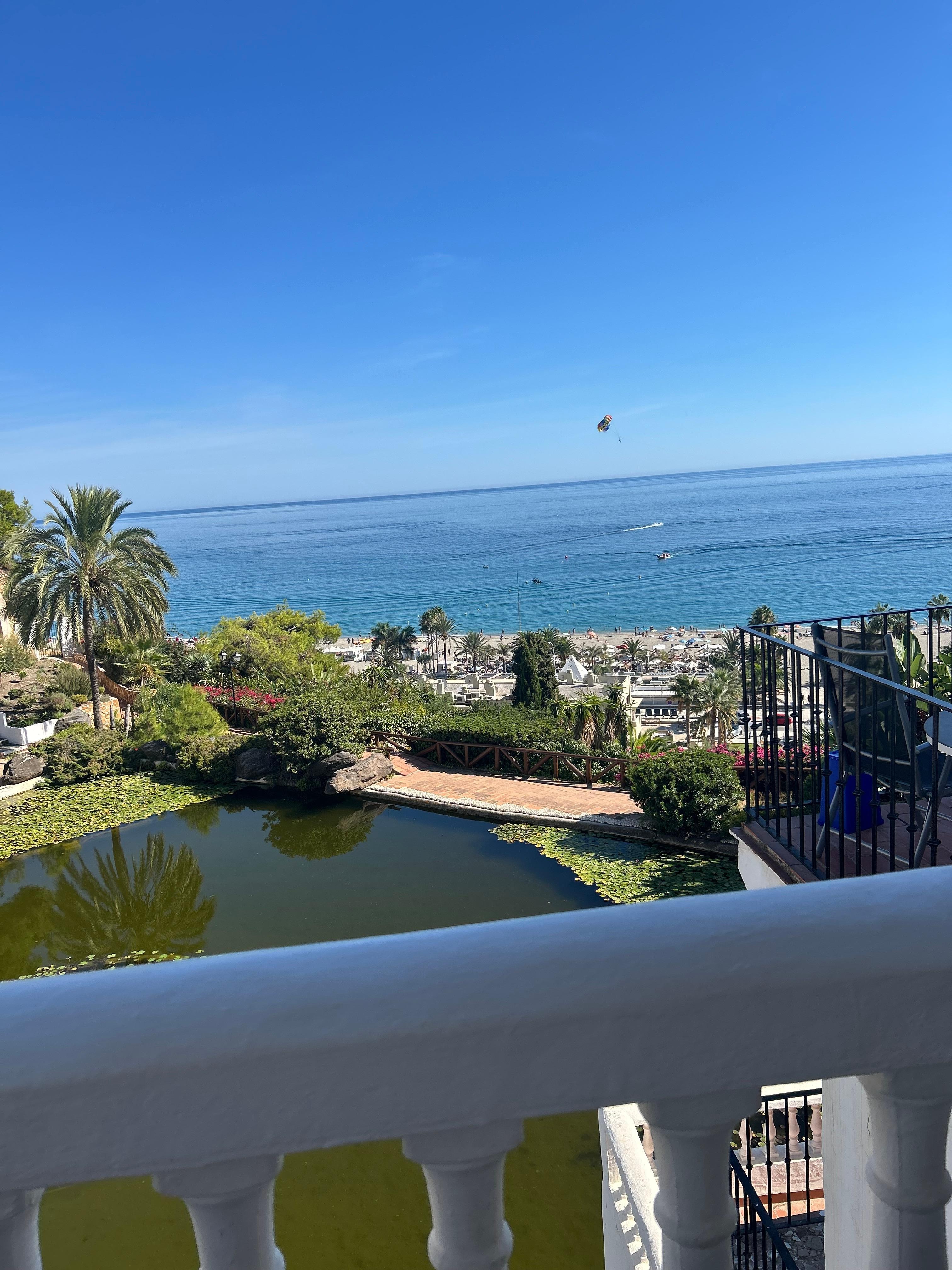 View from the balcony of the apartment. 