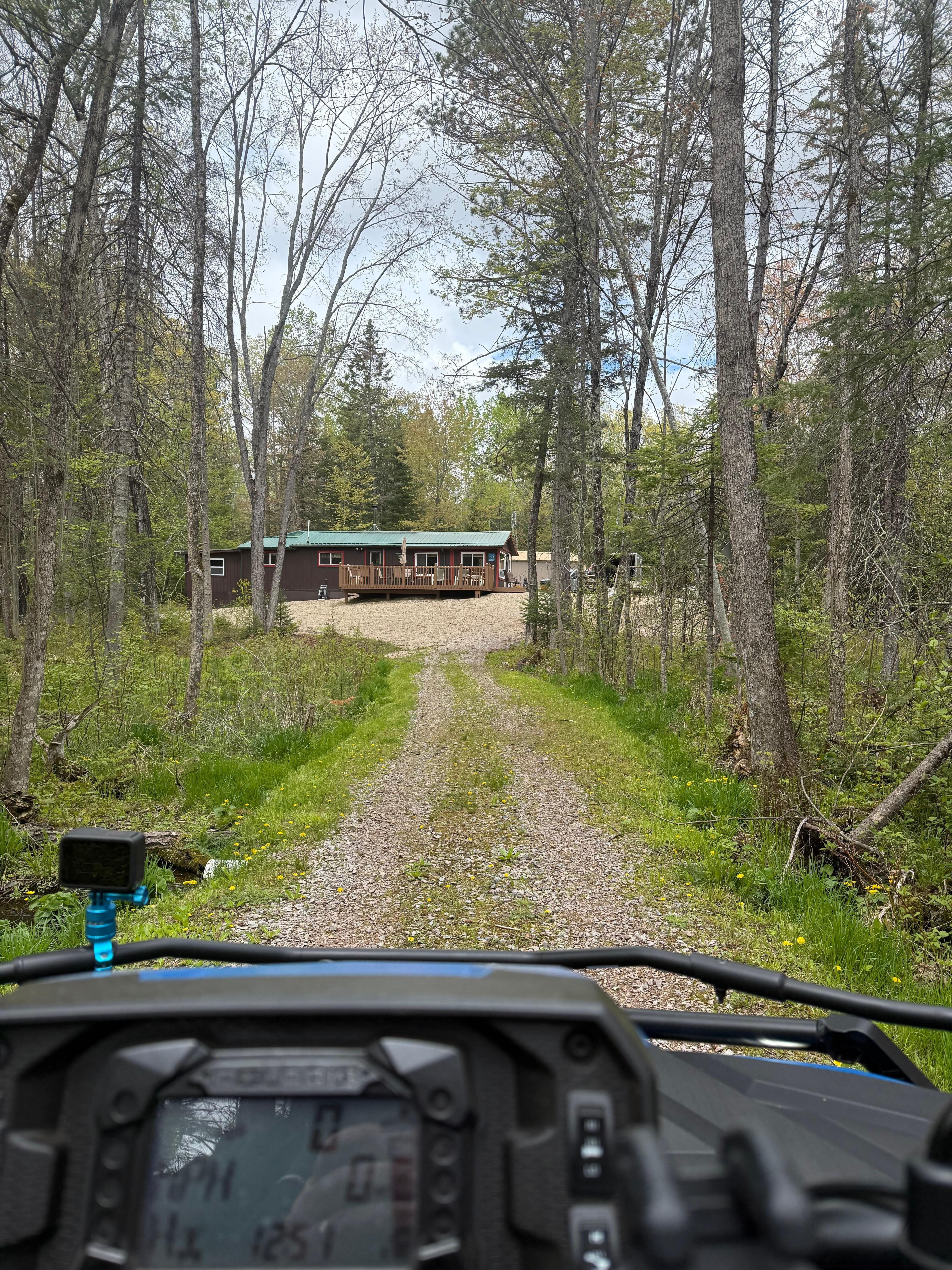 Private trail to cabin