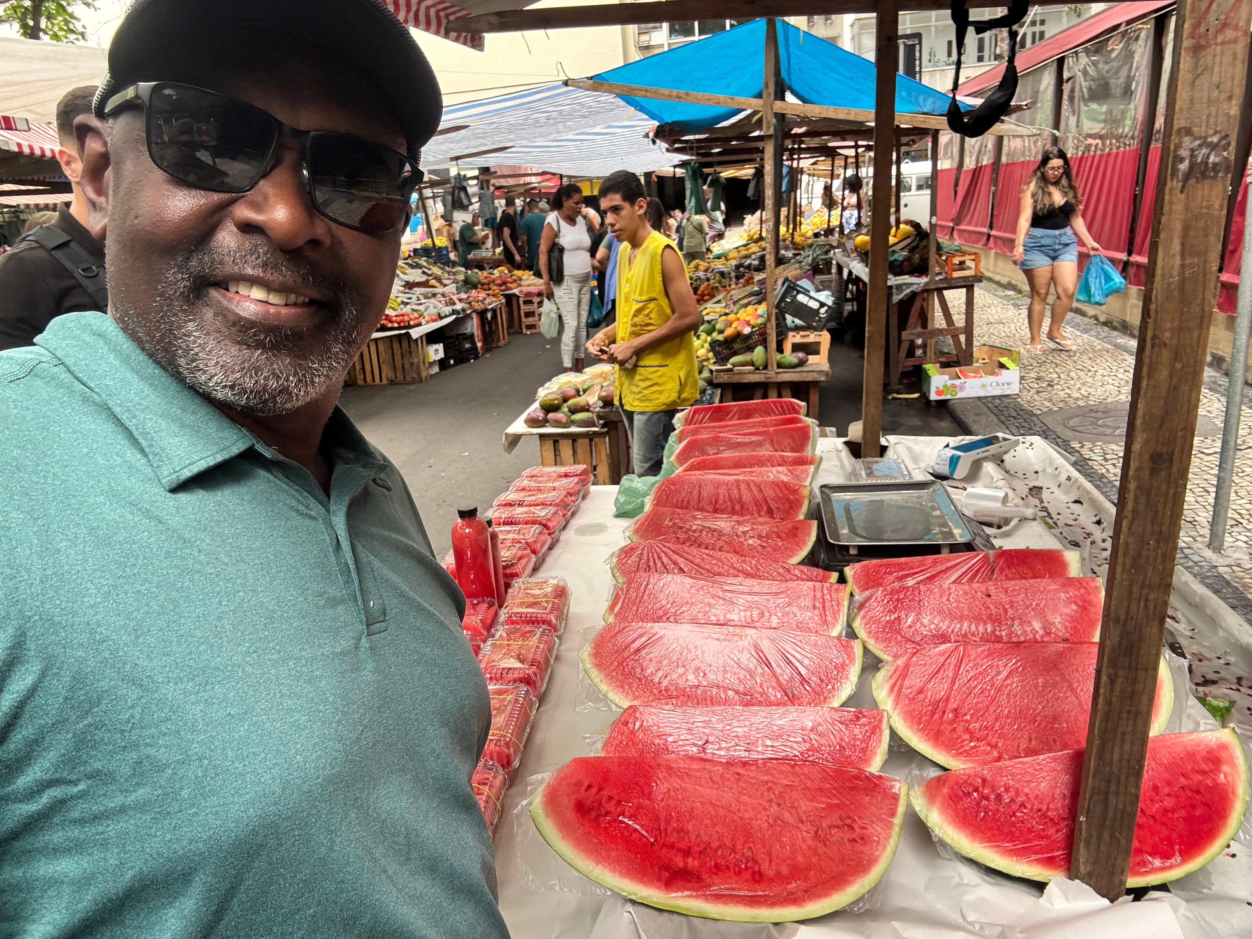 Short walk from the hotel is this incredible Farmers Market look at that watermelon