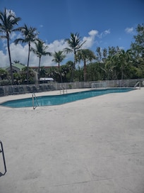 The pool area