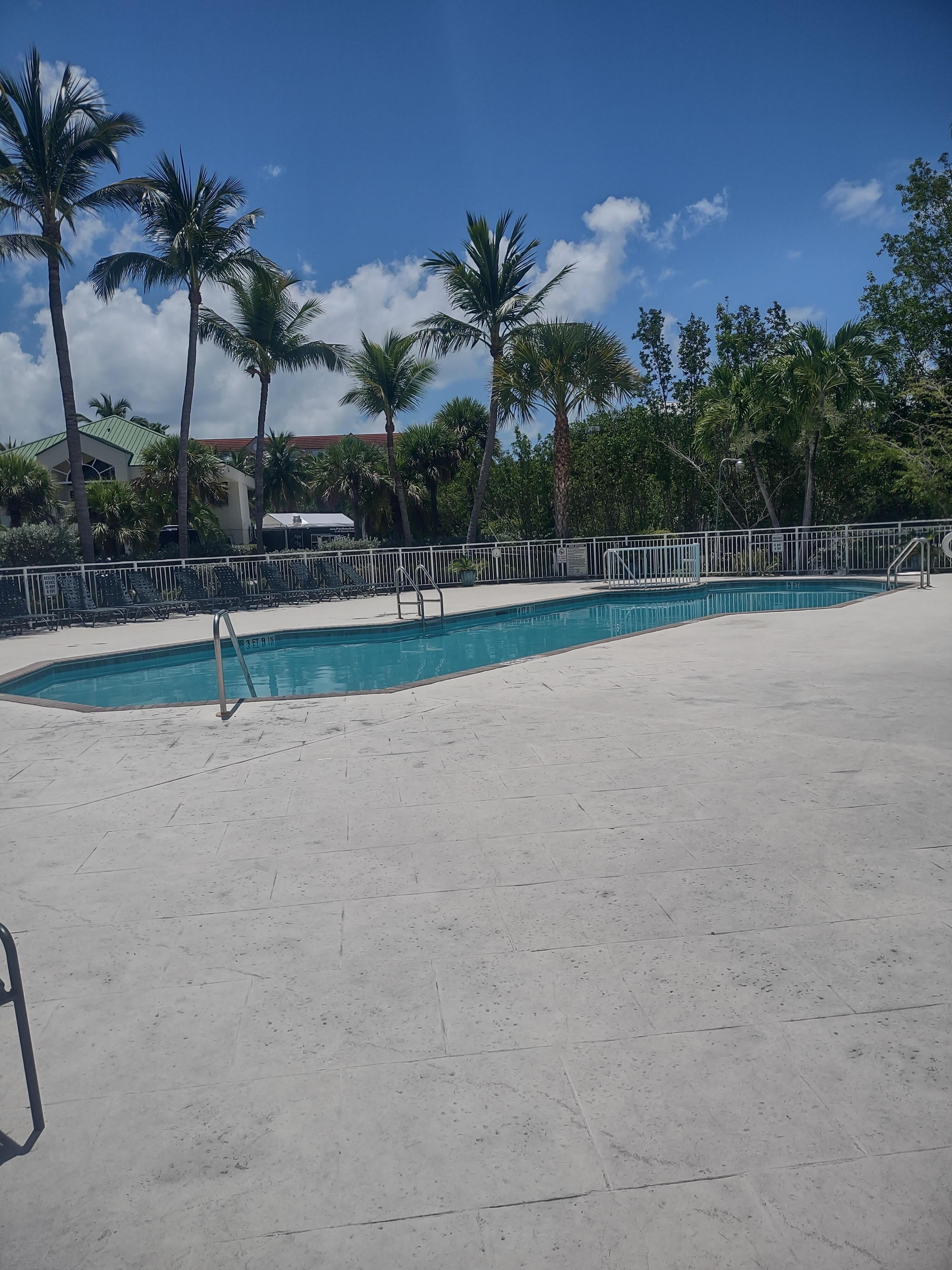 The pool area
