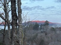 Sun coming up from front porch