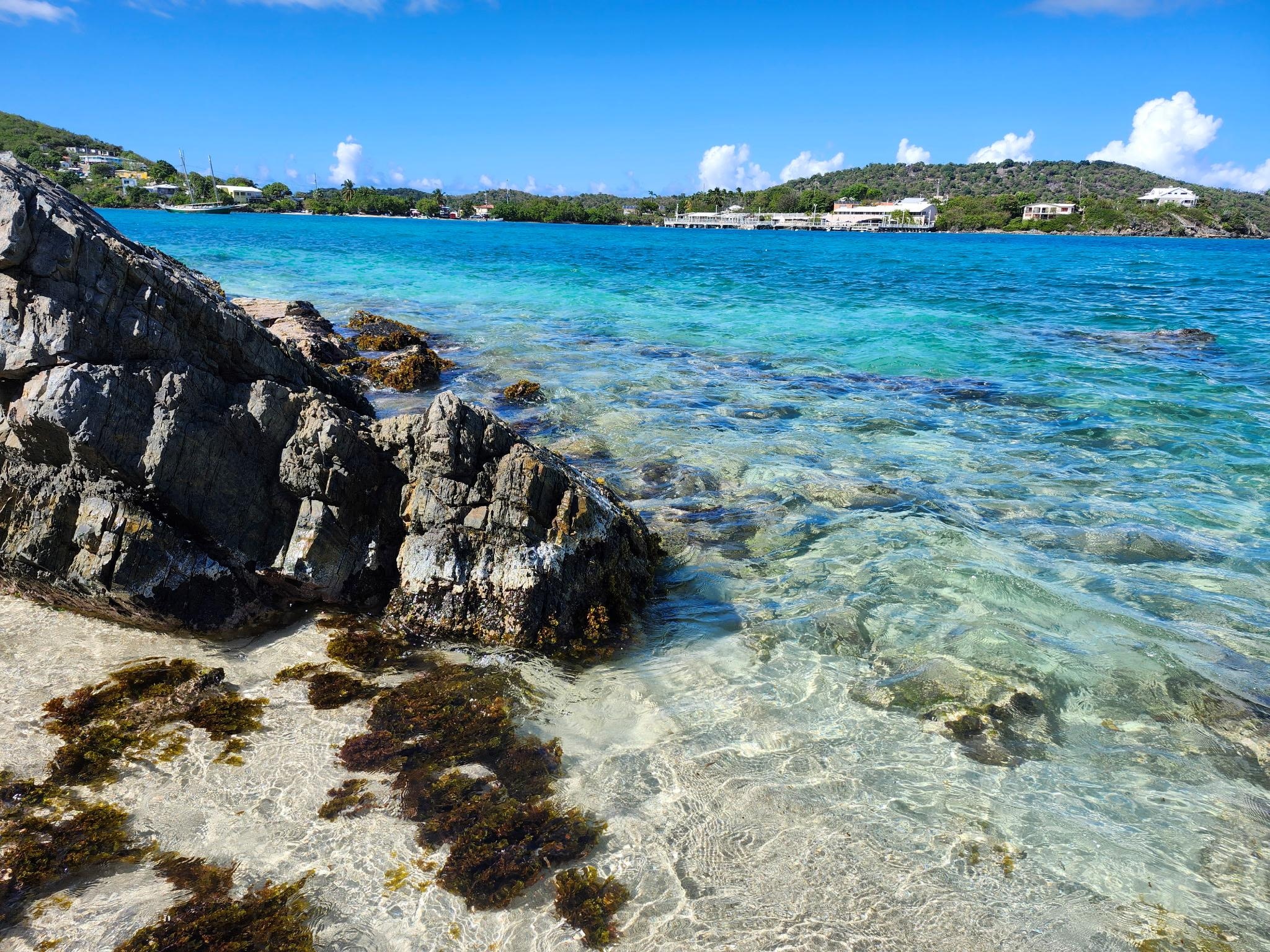 Private beach on property 