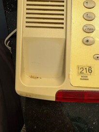 Crumbs in the telephone when I called to see what was wrong with the TV.